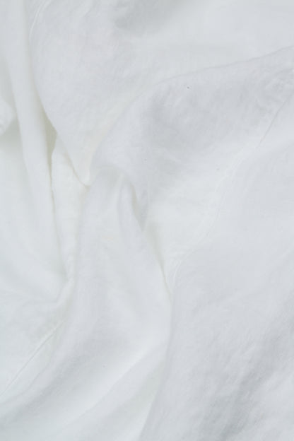 Open White Gauze Linen Jacket