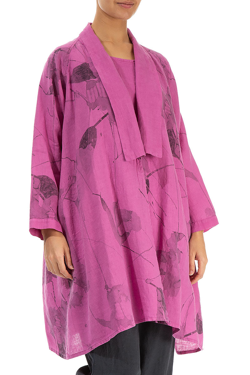 Open Wild Berry Mirage Linen Jacket 3