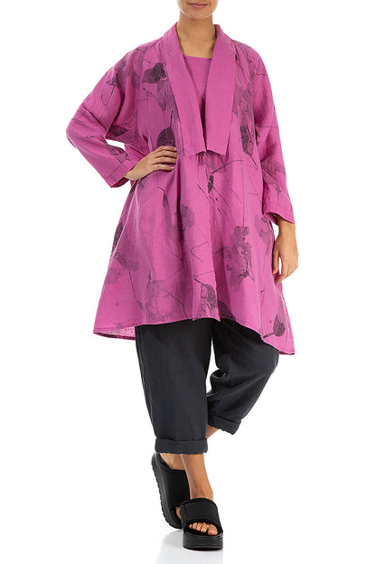 Open Wild Berry Mirage Linen Jacket 4