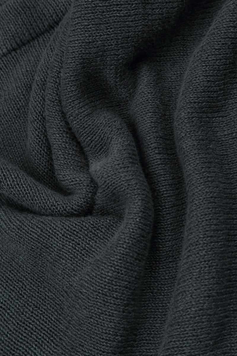 Pull en lin graphite à ourlet ajouré