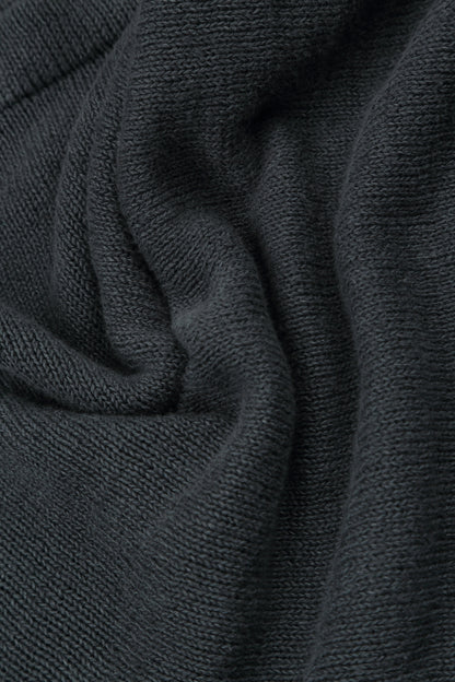 Pull en lin graphite à ourlet ajouré