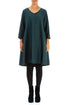 Ornamented Peacock Silk Cotton Dress 1