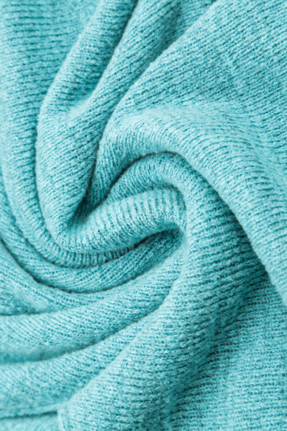 Oversized Ice Blue Mélange Wool Sweater 5