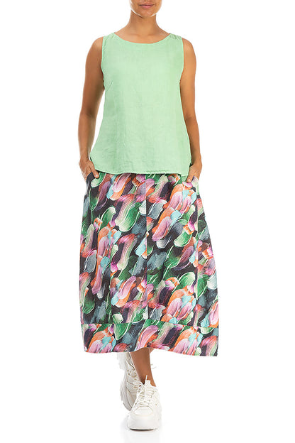 Paint Charm Linen Skirt 4