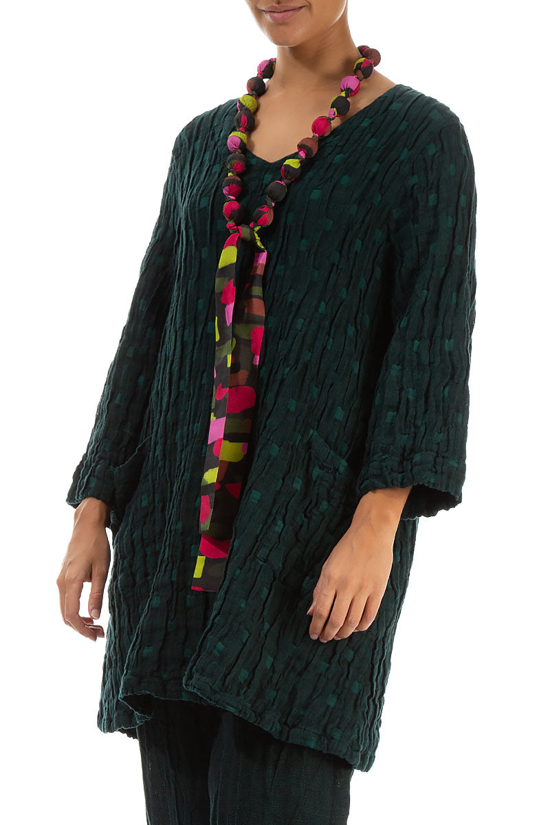 Paint Mosaic Silk Bamboo Bead Necklace 2