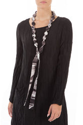 Off White Paintwave Silk Bamboo Bead Necklace 3