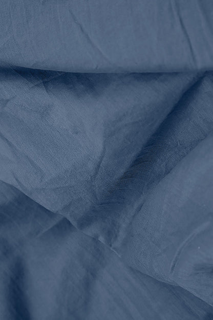 Patch Décor Blue Nova Silk Chiffon Shirt 5
