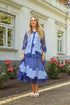 Patch Décor Blue Nova Silk Chiffon Skirt 1