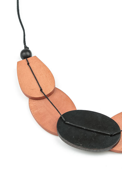 Peach Balance Wood Necklace 6