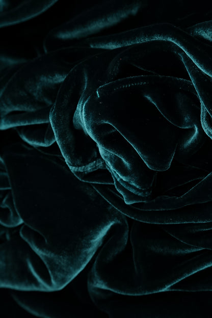 Peacock Double Sided Silk Velvet Scarf