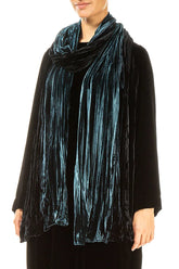 Peacock Ombré Silk Velvet Scarf 3