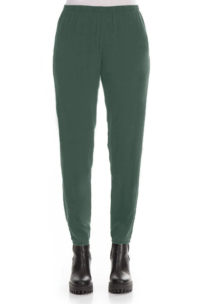 Leggings en soie paon