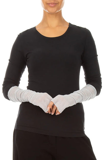 Pearl Grey Mesh Soft Cotton Wristlets