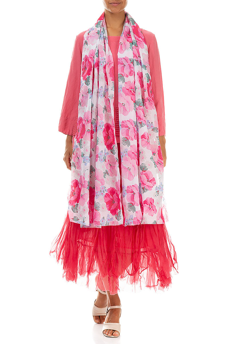 Peony Blossom Cotton Scarf 2