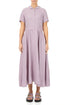 Peter Pan Collar Lilac Linen Dress 1