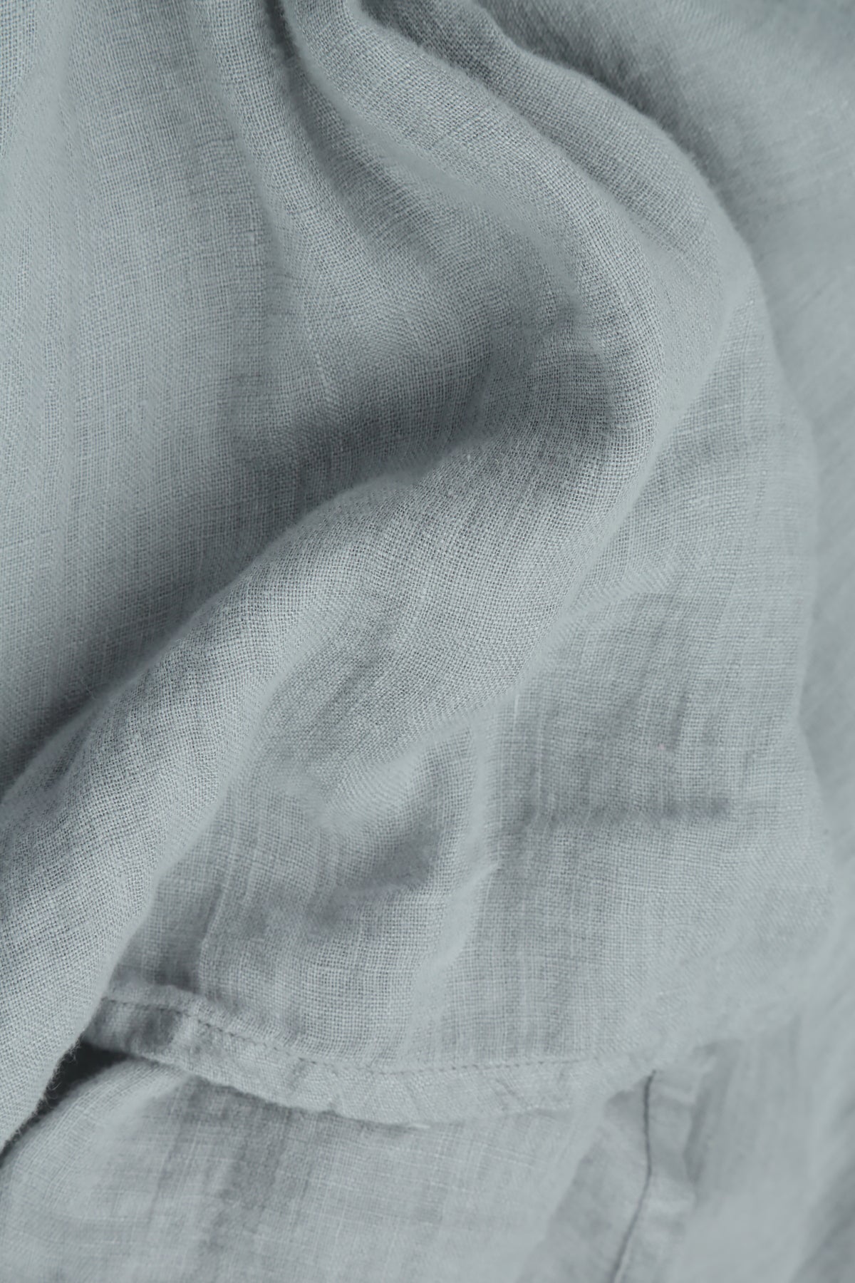 Pin-Tucked Silver Grey Gauze Linen Tunic 5