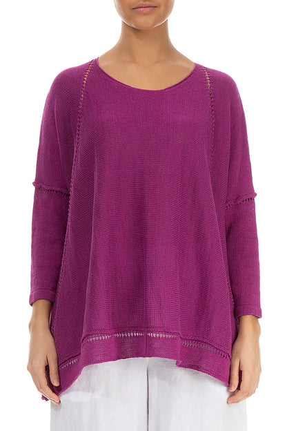 Pinhole Lines Décor Orchid Linen Jumper 1