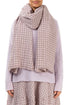 Pink Check Linen Scarf 1