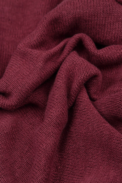 Pintuck Front Antique Ruby Linen Cardigan 5