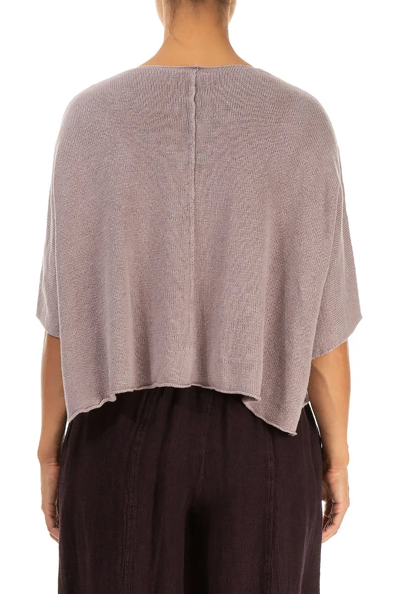 Pintuck Front Greige Linen Cardigan 2