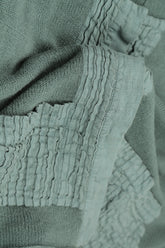 Pintuck Front Sage Linen Cardigan 6