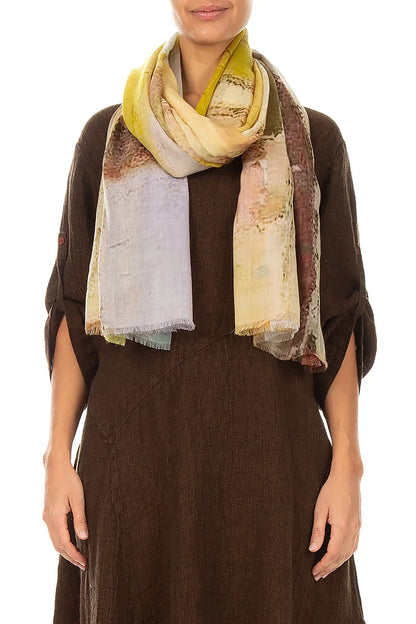 Poetry of Roses Cashmere Silk Scarf 1