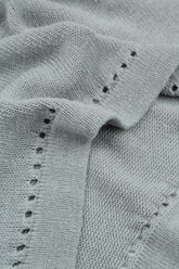 Pointelle Hem Grey Linen Jumper 5