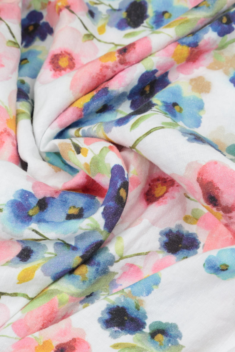 Foulard carré en lin Primrose