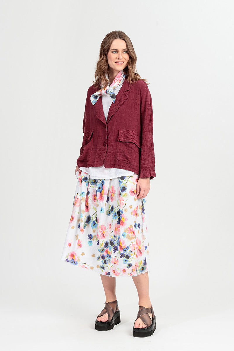 Foulard carré en lin Primrose