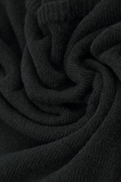 Flowers Black Wool Sweater 5
