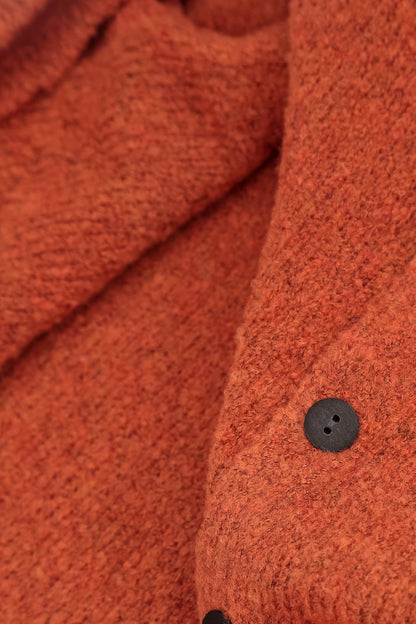 Gilet court et ample en Laine orange