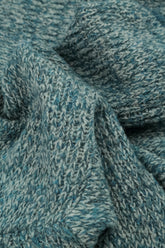 Longer Back Mélange Teal Wool Cardigan 5