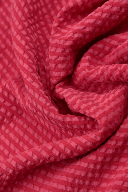 Raspberry Textured Silk Scarf 4