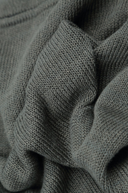 Raw Collar Grey Sage Linen Cardigan