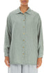 Raw Edge Laurel Green Grid Check Linen Shirt 1