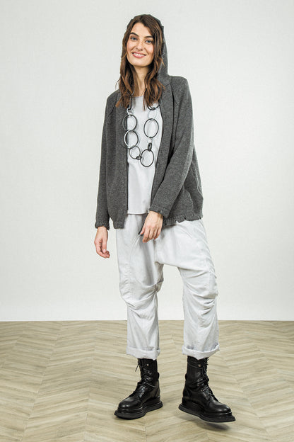 Relaxed Pearl Grey Cotton Blouse 6