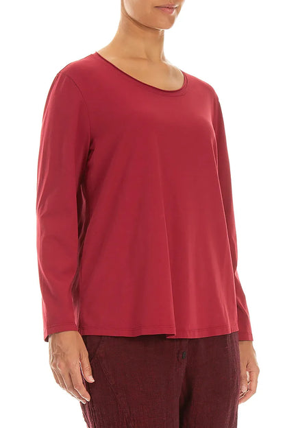 Relaxed Ruby Cotton Blouse