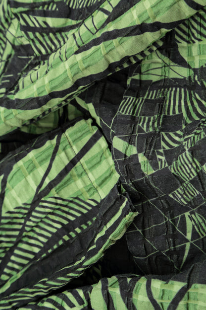 Veste décontractée vert trèfle Orbit à carreaux en lin et coton