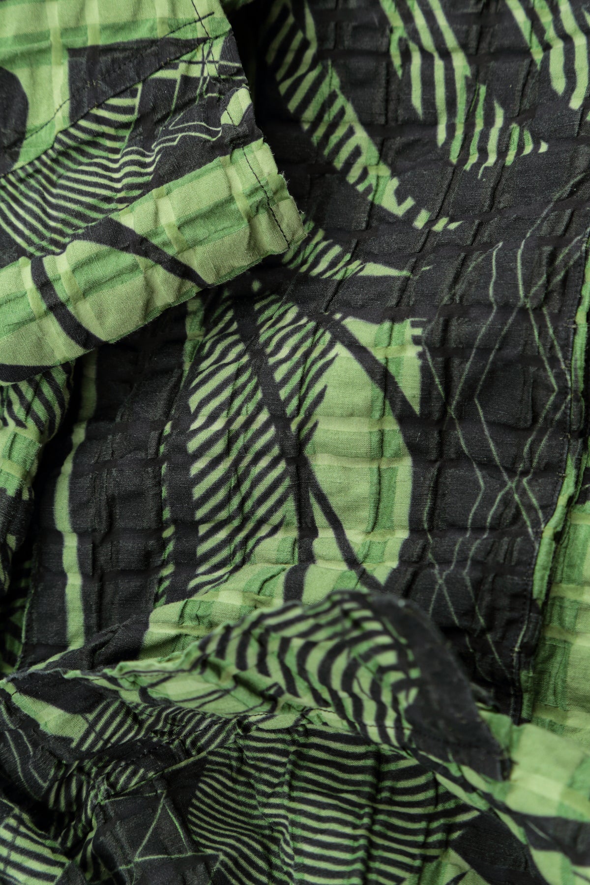 Veste décontractée vert trèfle Orbit à carreaux en lin et coton