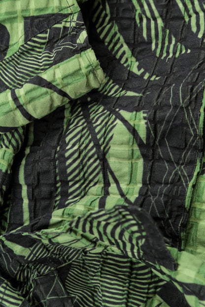 Veste décontractée vert trèfle Orbit à carreaux en lin et coton