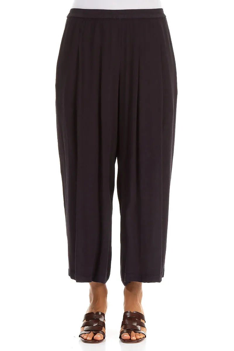 Relaxed Straight Graphite Viscose Trousers 1