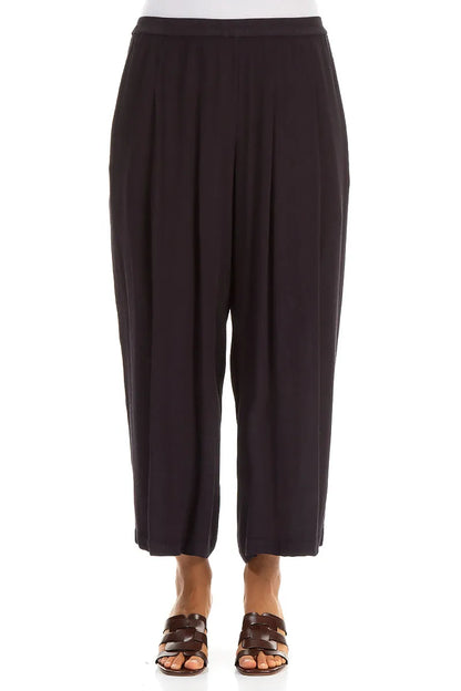 Relaxed Straight Graphite Viscose Trousers 1
