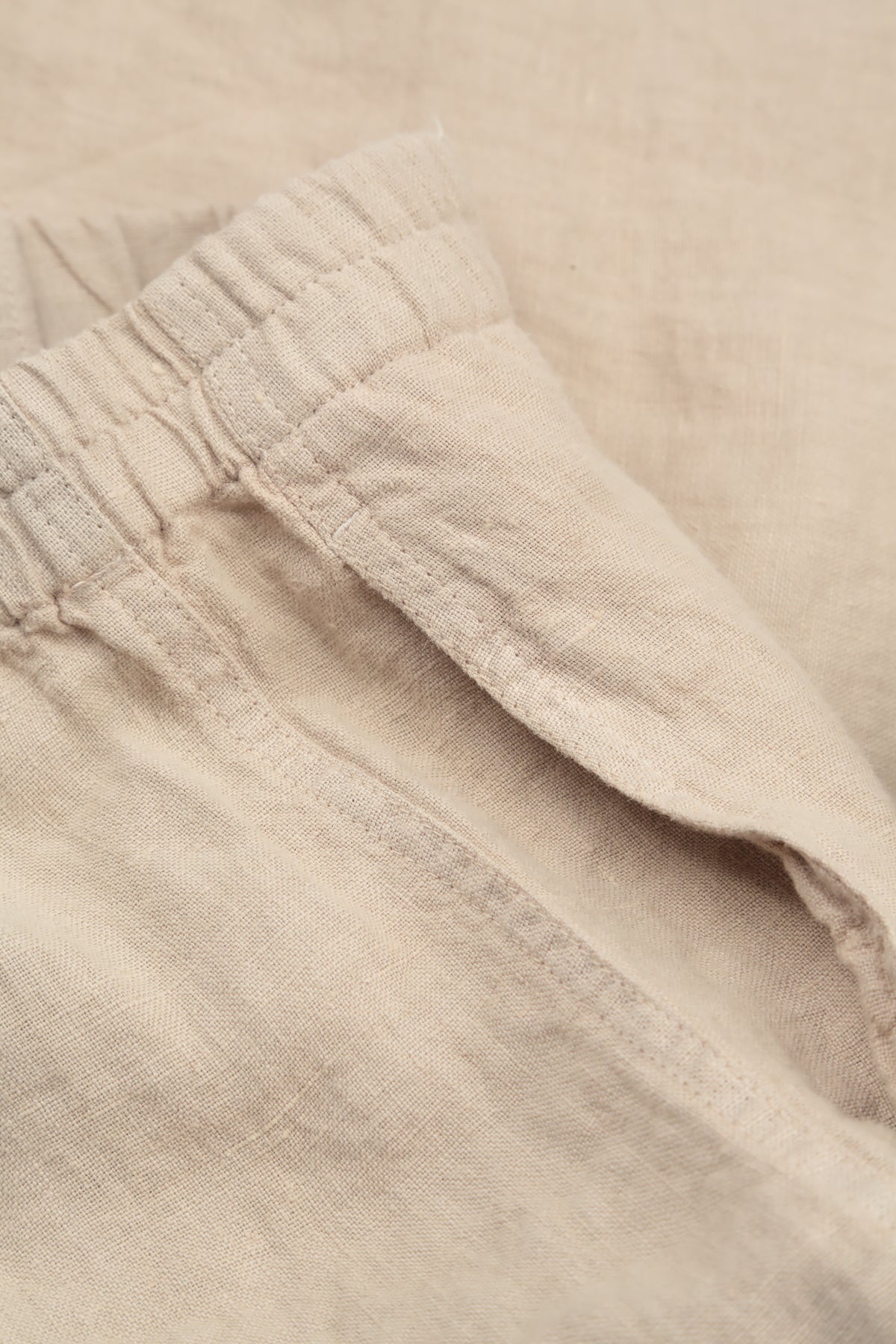 Relaxed Taper Beige Linen Trousers 5