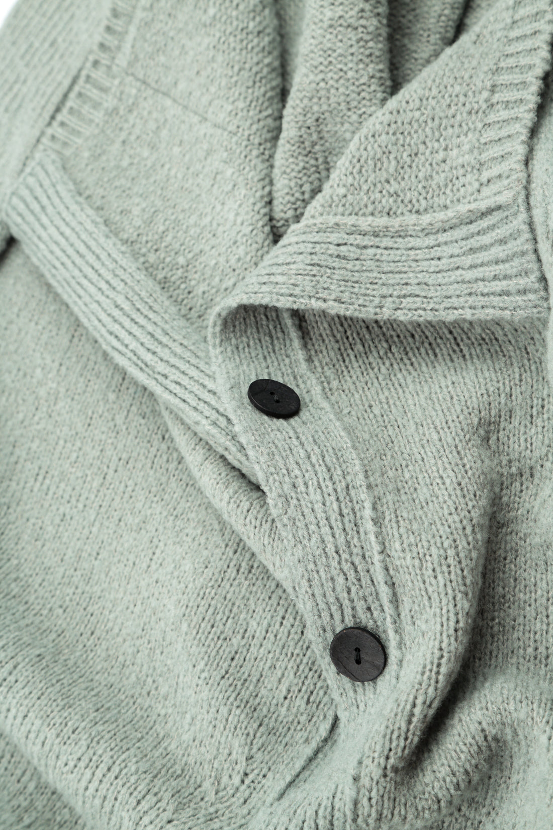 Relaxed V-Neck Pistachio Wool Cardigan 6