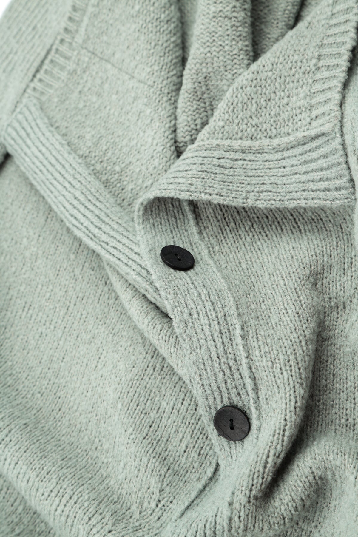 Relaxed V-Neck Pistachio Wool Cardigan 6