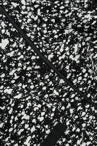 Reversible Speckled Black White Cotton Gilet 5