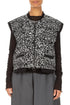 Reversible Speckled Black White Cotton Gilet 1