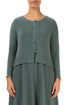 Ribbed Hem Sage Linen Cardigan 1