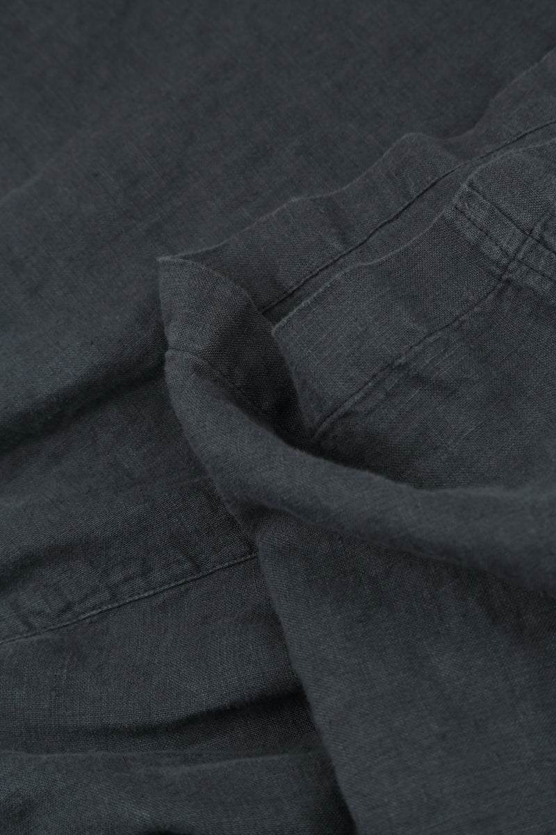 Roll Up Graphite Linen Trousers 5