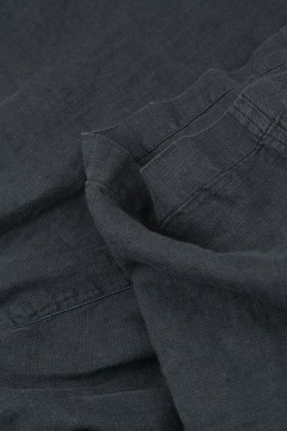 Roll Up Graphite Linen Trousers 5